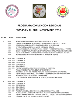 Programa Convencion Regional