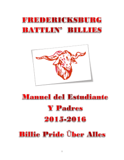 El Manual del Estudiante - Fredericksburg Independent School District