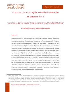 El proceso de autorregulación de la alimentación en diabetes tipo 2