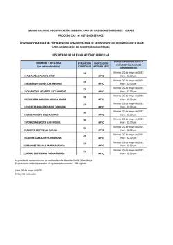 Evaluación Curricular