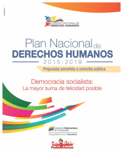 Acciones del Plan Nacional de Derechos Humanos