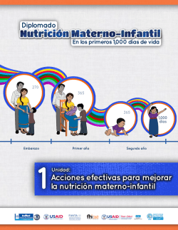 Unidad 1 "Acciones efectivos para mejorar la nutrición materno