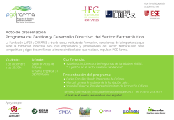 Invitación a evento de presentación- PDG Farma