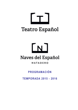 PROGRAMACIÓN TEMPORADA 2015 - 2016