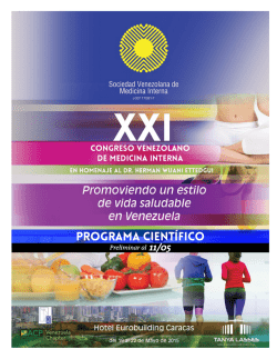 PROGRAMA CIENTÍFICO - Sociedad Venezolana de Medicina Interna
