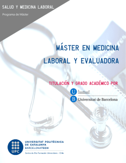 Máster en medicina laboral y evaluadora