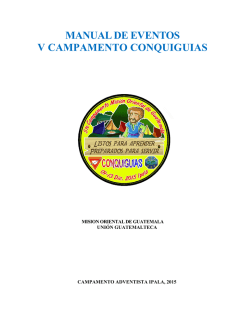 MANUAL DE EVENTOS V CAMPAMENTO