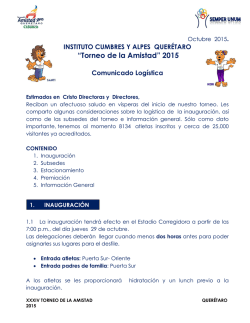 “Torneo de la Amistad” 2015 - Instituto Cumbres San Javier