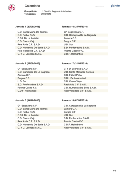 Calendario INFANTIL REGIONAL Tda. 2015-16