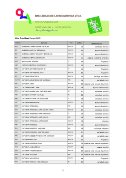Lista Orquideas Europa 2015