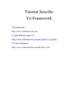 Tutorial Sencillo Yii Framework - CEFET
