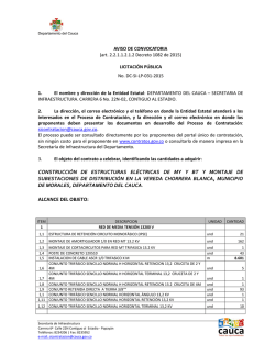 LICITACIÓN PÚBLICA No. DC-SI-LP-031-2015