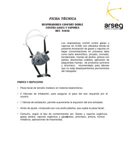 9036 respirador arseg “confort” gases y vapores sencillo