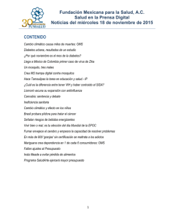 Fundación Mexicana para la Salud, A.C. Salud en la