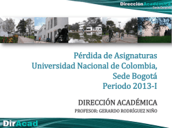 pérdida de asignaturas - Sede Bogotá UN