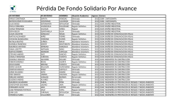 Pérdida De Fondo Solidario Por Avance
