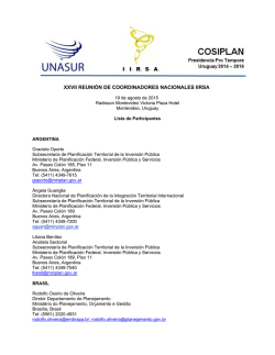 Anexo 2: Lista de delegaciones participantes de la XXVII
