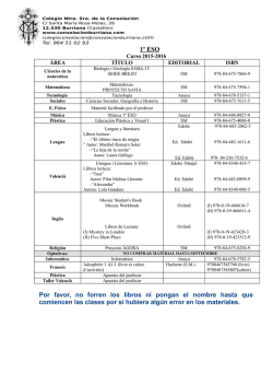 1&ordm;,2&ordm;,3&ordm; y 4&ordm; ESO - Colegio Ntra. Sra. de la Consolaci&oacute;n de Burriana