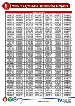 Números Afectados
