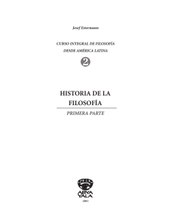 HISTORIA DE LA FILOSOFÍA