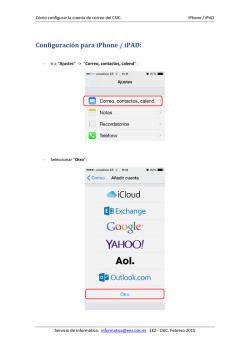 Configuración para iPhone / iPAD: