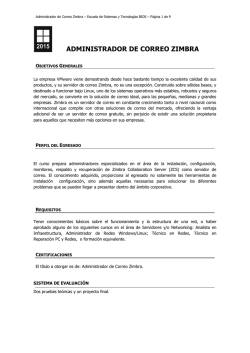 ADMINISTRADOR DE CORREO ZIMBRA