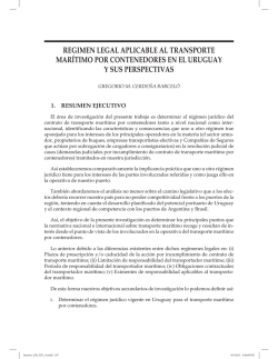 R&eacute;gimen legal aplicable al transporte mar&iacute;timo por contenedores en