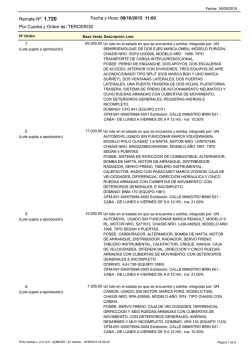 Remate Nº: 1.720 Por Cuenta y Orden de: TERCEROS