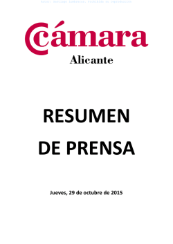 Jueves, 29 de octubre de 2015