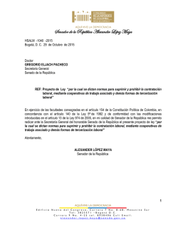 Senador de la República Alexander López Maya