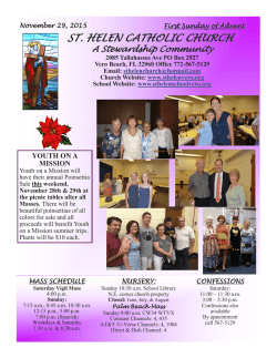 Friday, December 4th, 7:00 pm in the Church