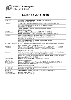 Llibres de 1r d`ESO