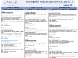 1º sesión Presidente: Dr. Guillermo Azulay Coordinador