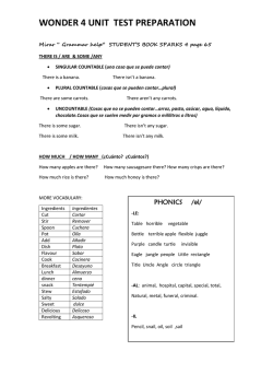 WONDER 4 UNIT TEST PREPARATION