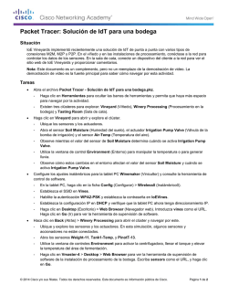 Packet Tracer: Soluci&oacute;n de IdT para una bodega