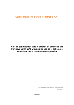 Guía de participación Distintivo ESR 2016 y manual sistema Final
