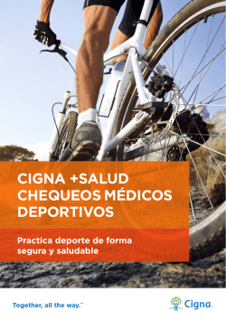 CIGNA +SALUD CHEQUEOS MÉDICOS DEPORTIVOS