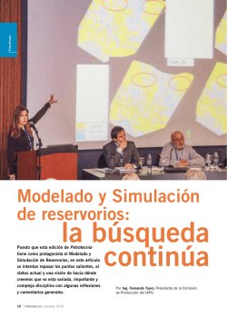 Modelado y Simulación de reservorios: la búsqueda continúa