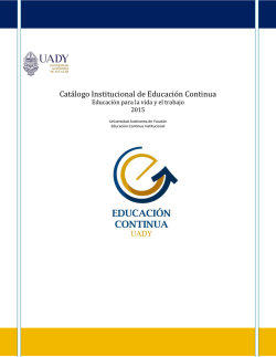 Catálogo Institucional de Educación Continua