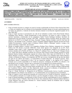 Acuerdos Estatal 05 agosto 2015 - Centro de Comunicación Social