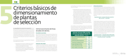 Criterios básicos de dimensionamiento de plantas de