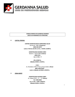CONSULTORIOS DE GUARDIAS DIURNAS (SOLO EN HORARIOS