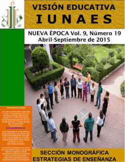 REVISTA VISIÖN EDUCATIVA IUNAES Vol. 9, Número 19, Abril