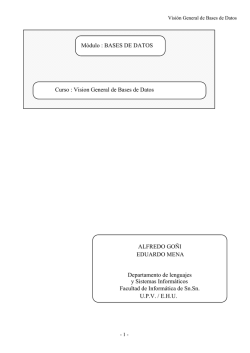 Módulo : BASES DE DATOS Curso : Vision