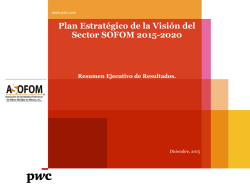 Plan Estratégico de la Visión del Sector SOFOM 2015-2020
