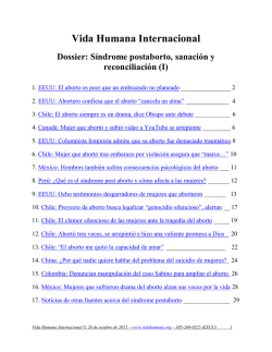 Síndrome Postaborto - Vida Humana Internacional