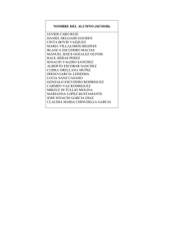 NOMBRE DEL ALUMNO (SENIOR) JAVIER CARO RUIZ DANIEL