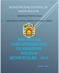 MUNICIPALIDAD DISTRITAL DE SIMON BOLIVAR