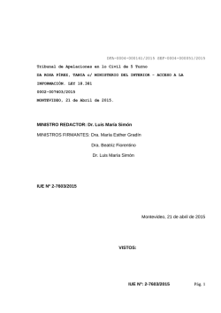 MINISTRO REDACTOR: Dr. Luis María Simón MINISTROS