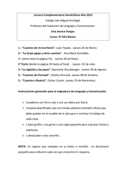 1.- “Cuentos de mi escritorio”. Juan Tejada. Jueves 26 de Marzo. 2